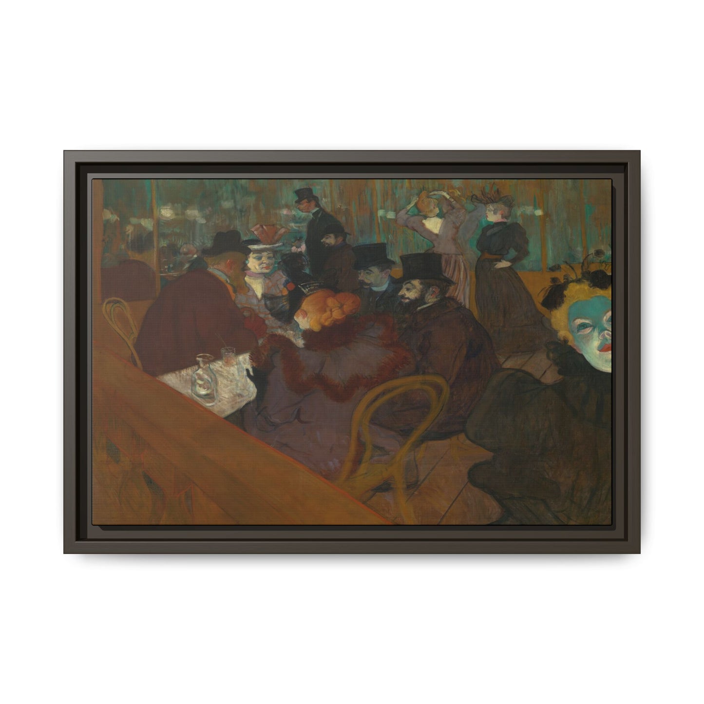 Toulouse-Lautrec, Henri - At the Moulin Rouge (1892) - Matte Canvas, Framed
