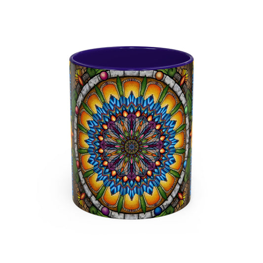 Pacio, Adam - Emerald Arrows Mandala - Colorful Accent Mugs