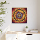 Solar Disc Mandala - Framed Canvas