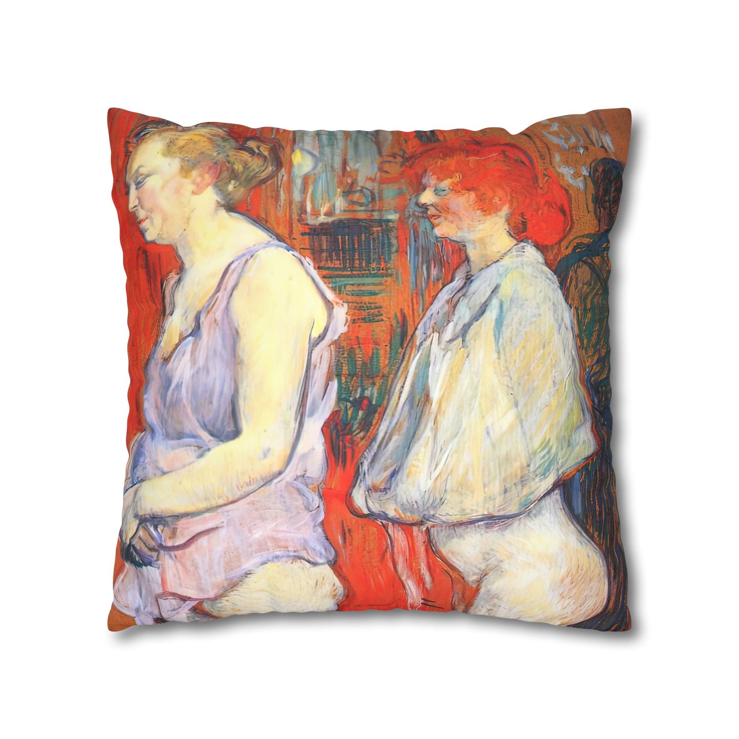 Toulouse-Lautrec, Henri - The Medical Inspection (1894) - Suede Square Pillowcase