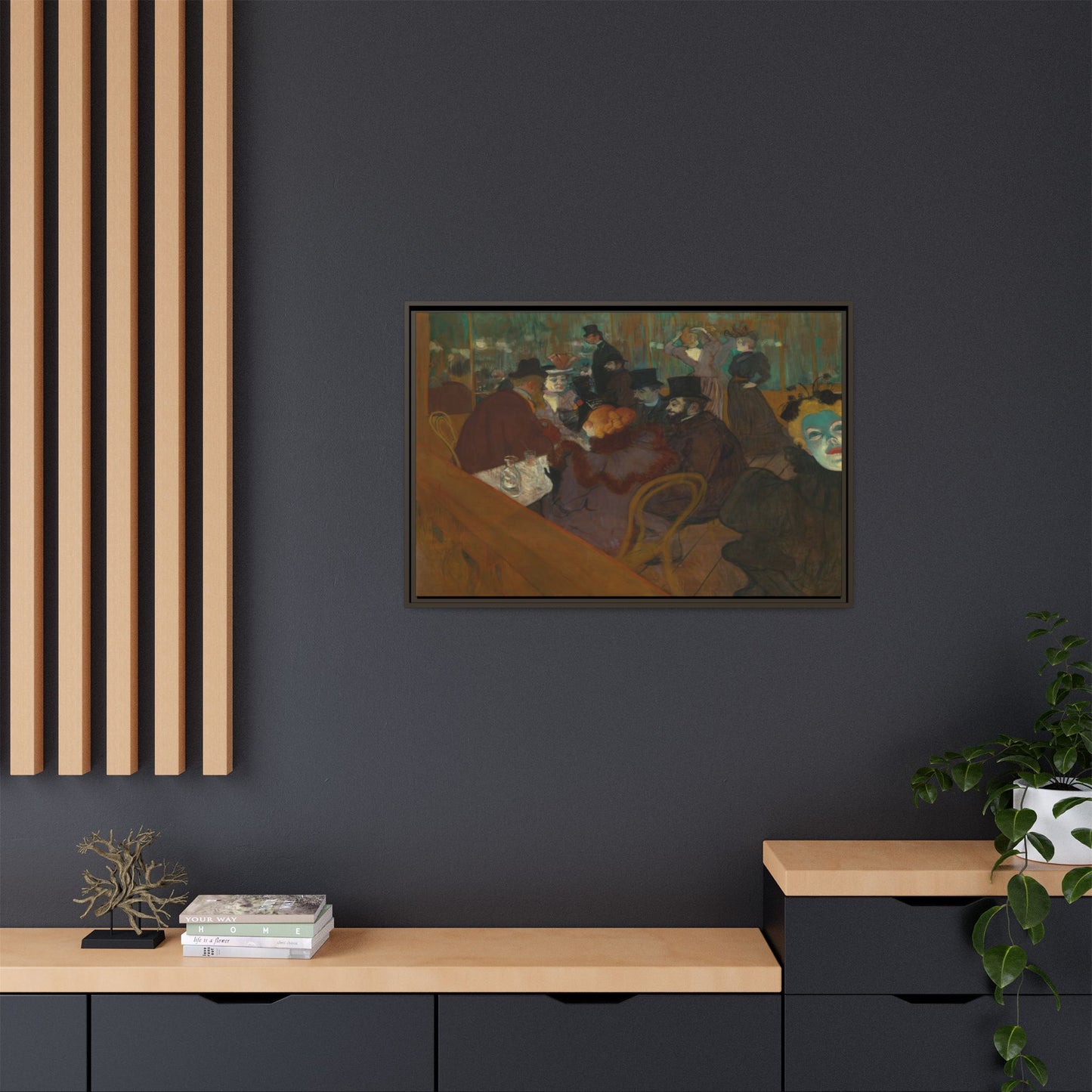 Toulouse-Lautrec, Henri - At the Moulin Rouge (1892) - Matte Canvas, Framed