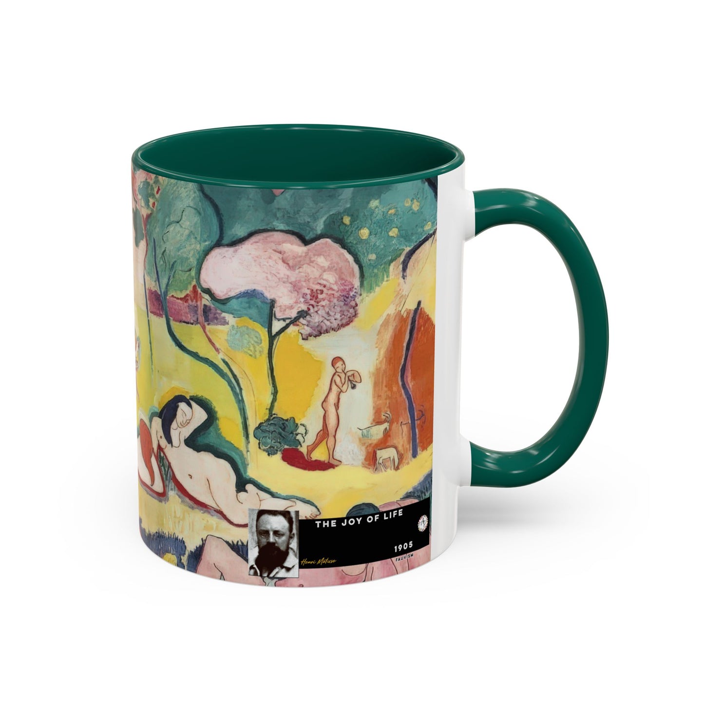 Matisse, Henri - The Joy of Life (1905) - Colorful Accent Mugs