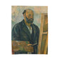 Cézanne, Paul - Portrait of the Artist with a Palette (1890) - Velveteen Plush Blanket
