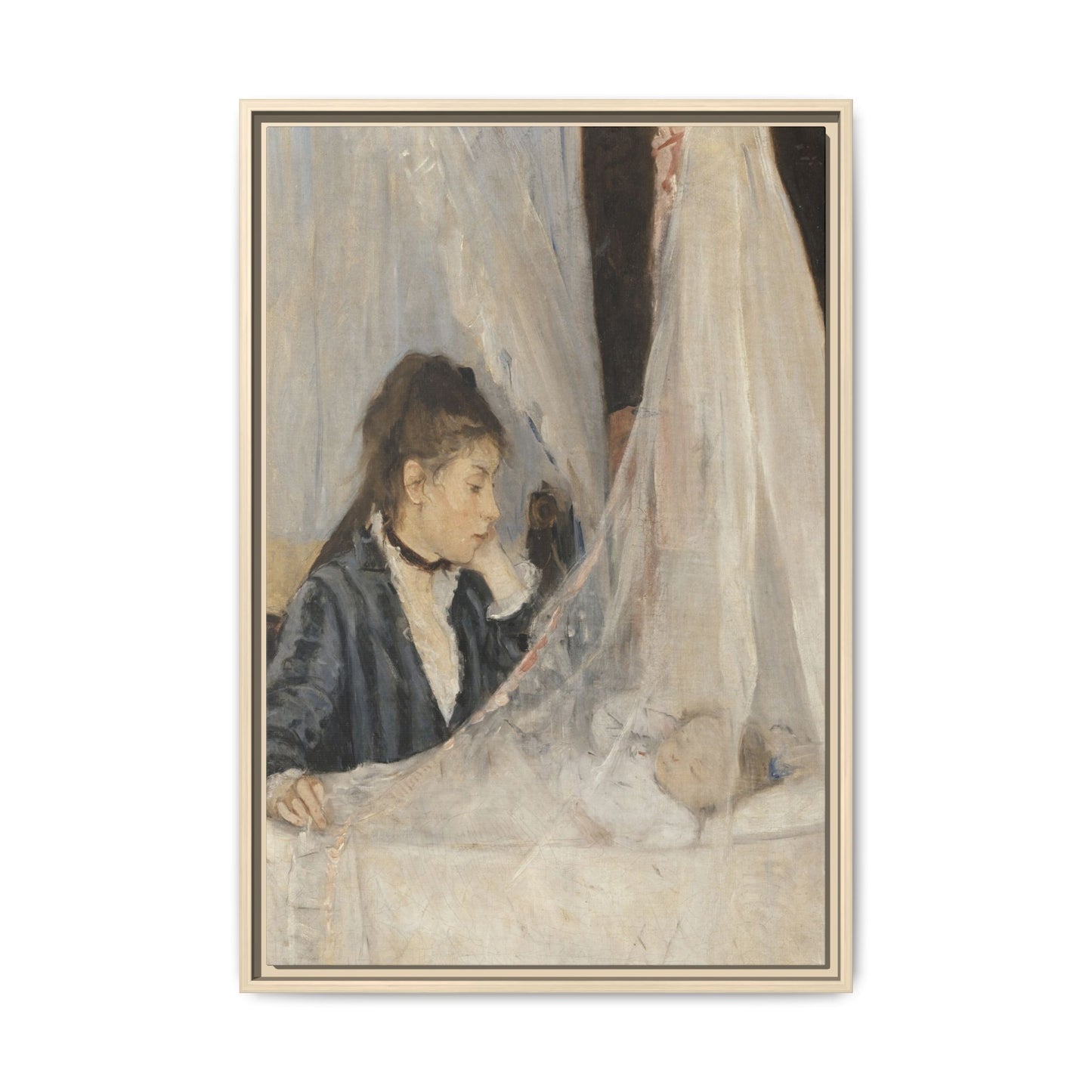 Morisot, Berthe - The Cradle (1872) - Matte Canvas, Framed
