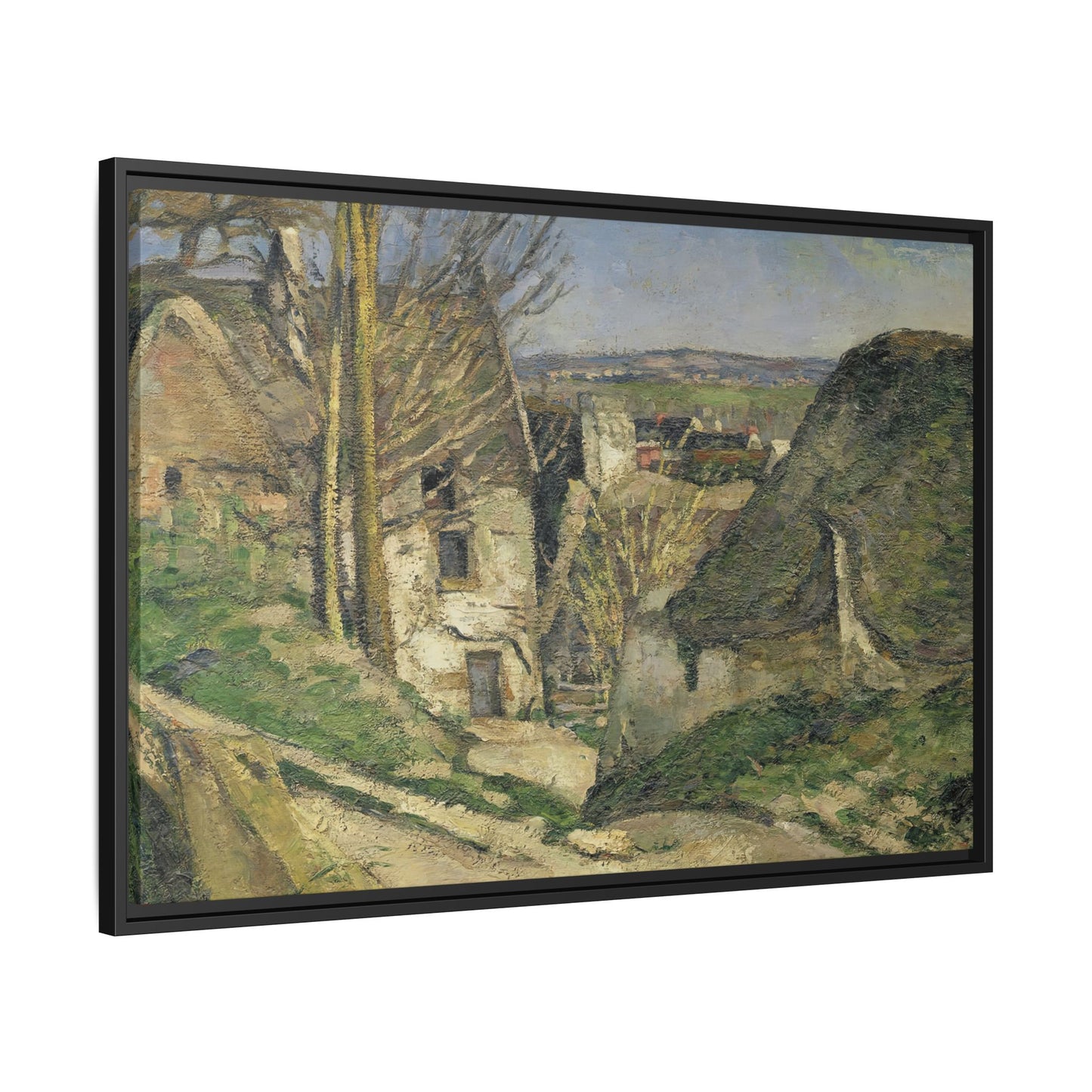 Cézanne, Paul - The House of the Hanged Man, Auvers-sur-Oise (1874) - Matte Canvas, Framed