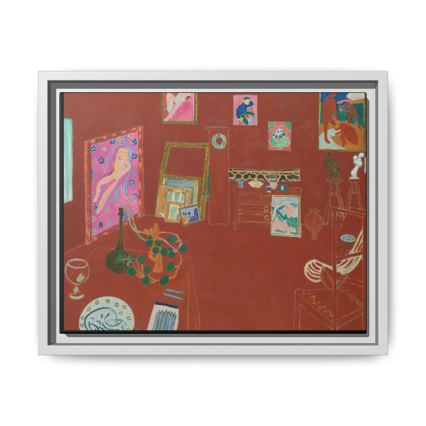 Matisse, Henri - The Red Studio (1911) - Matte Canvas, Framed