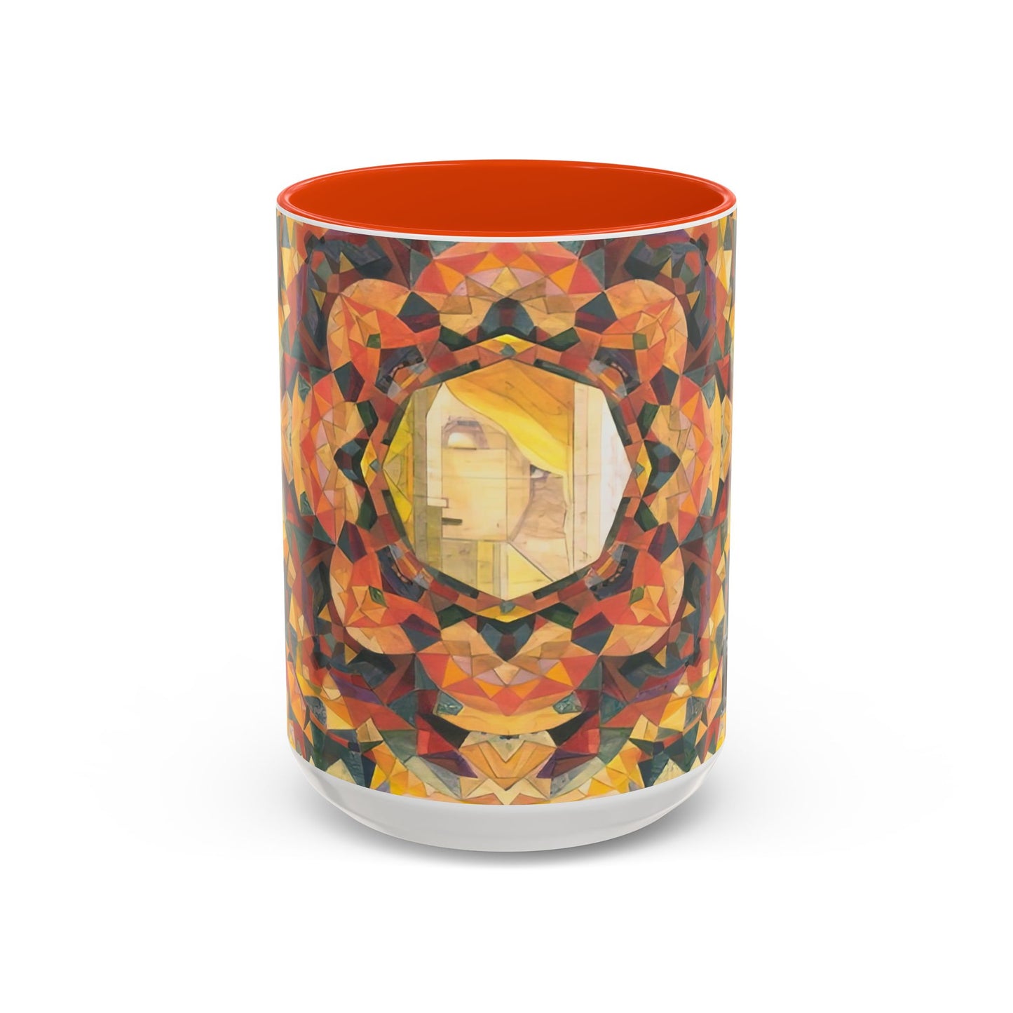 Filiger, Charles - Woman’s Head with Closed Eyes (1893) - Colorful Accent Mugs