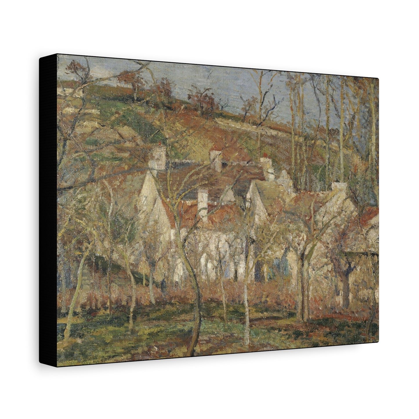 Pissarro, Camille - Red Roofs, Corner of a Village in Winter (1877) - Canvas Block, unframed