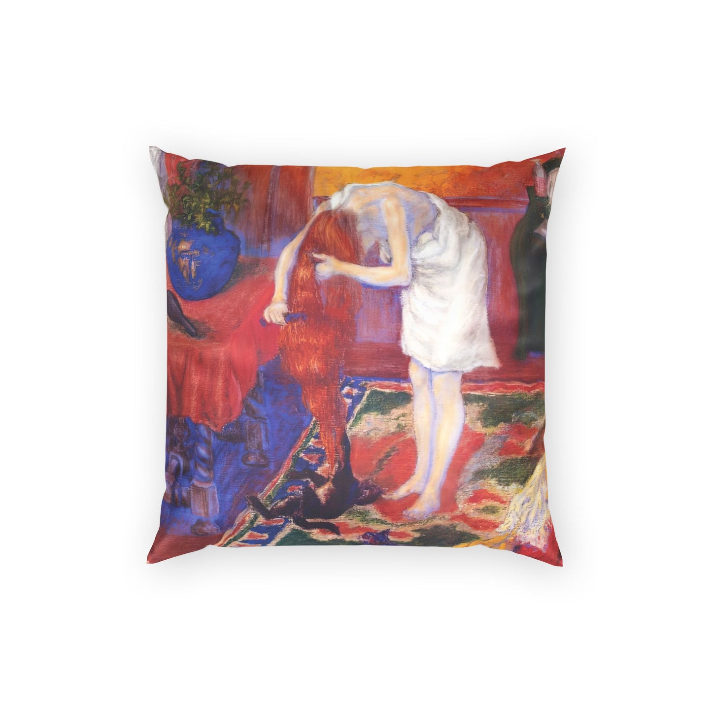 Ranson, Paul - The Golden Head of Hair (1909) - Poly Velvet Pillow