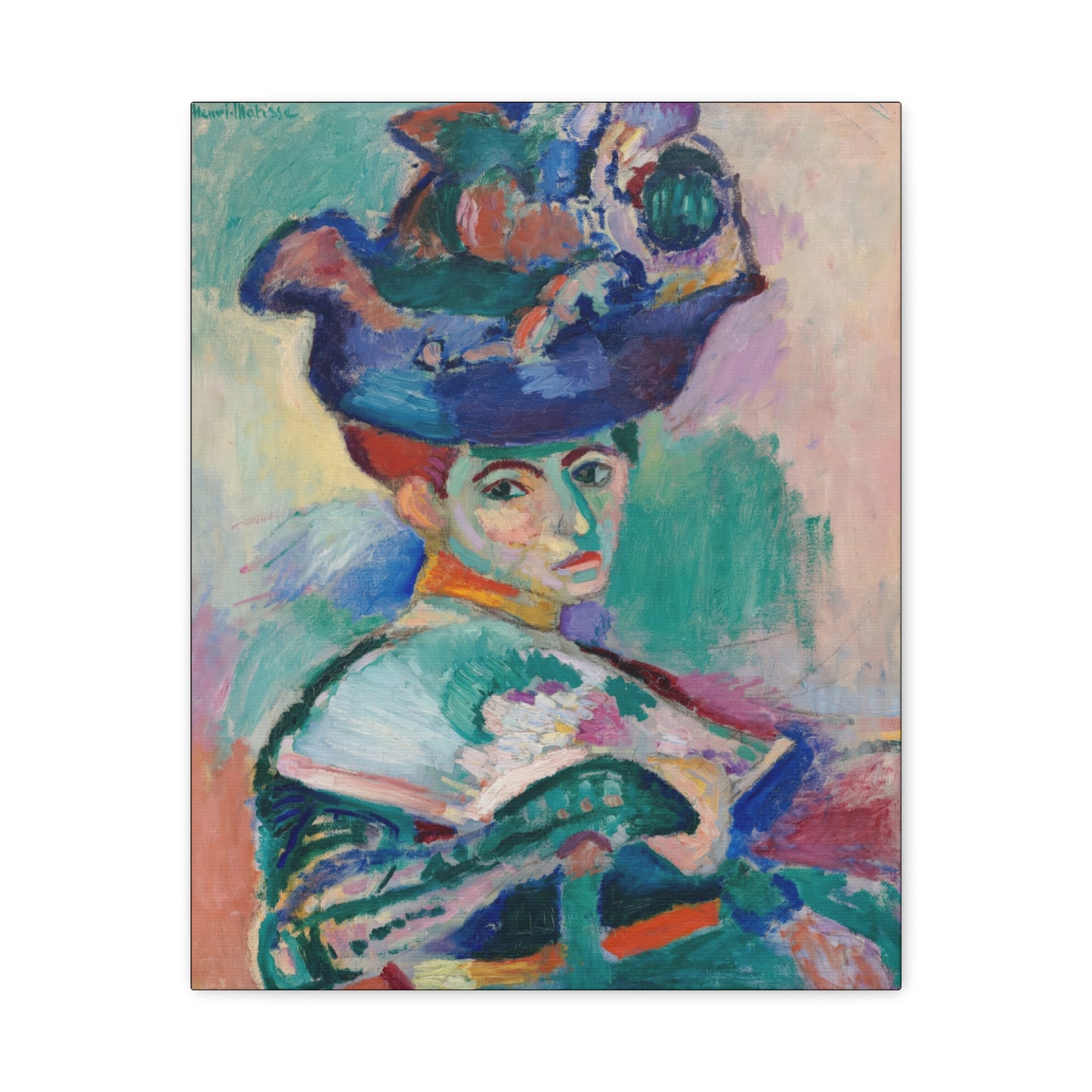 Matisse, Henri - Woman with a Hat (1905) - Canvas Block, unframed