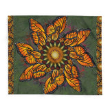Monarch Butterfly Mandala - Arctic Fleece Blanket