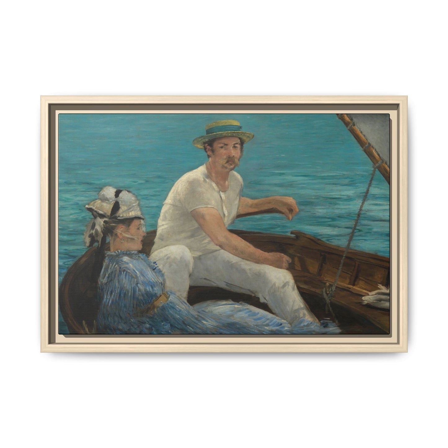 Manet, Édouard - Boating (1874) - Matte Canvas, Framed
