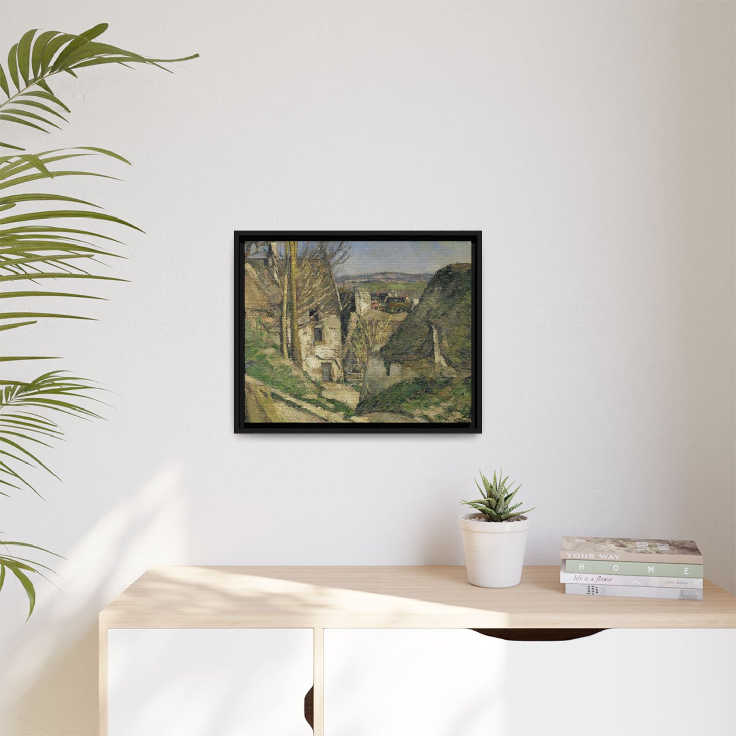 Cézanne, Paul - The House of the Hanged Man, Auvers-sur-Oise (1874) - Matte Canvas, Framed