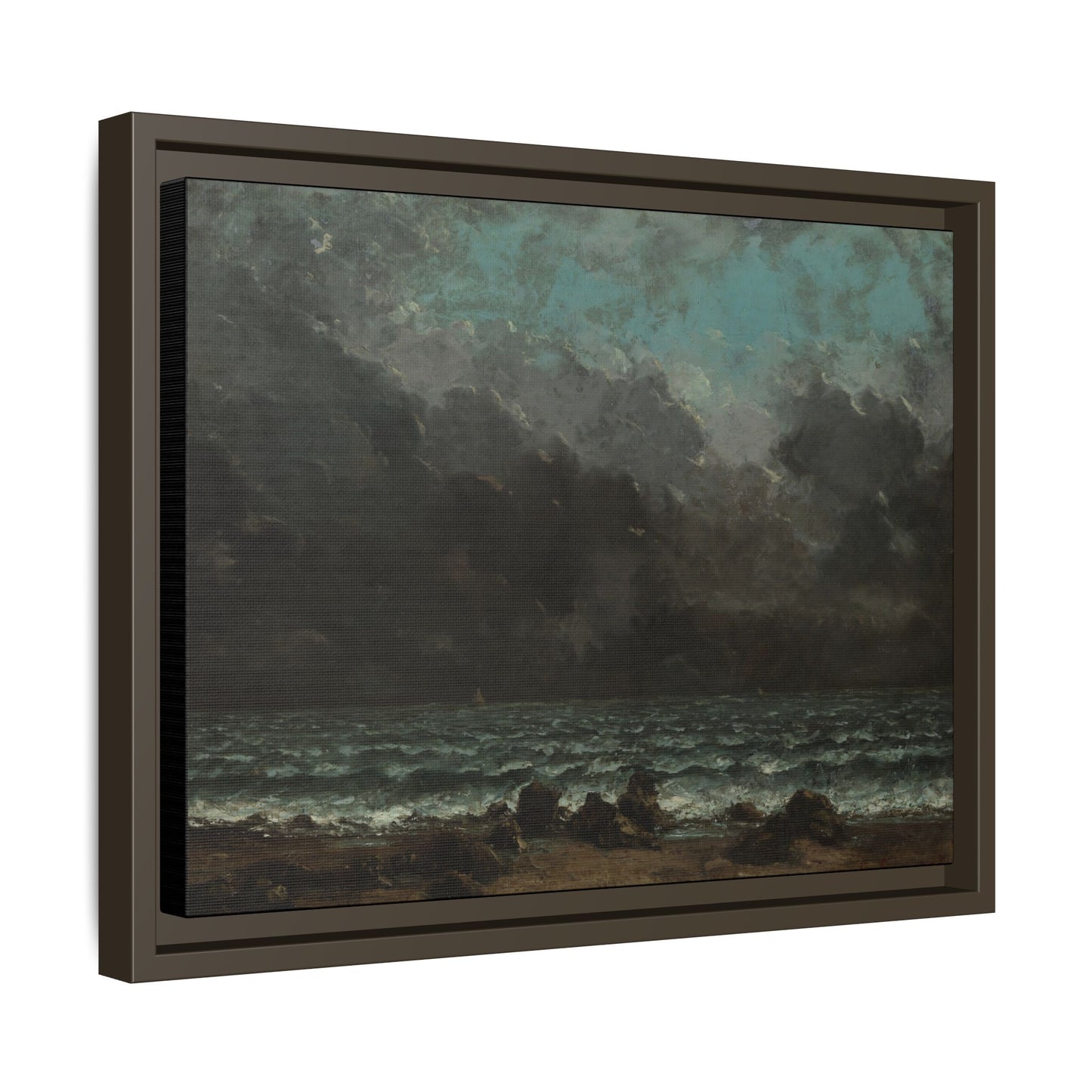 Courbet, Gustave - The Sea (1865) - Matte Canvas, Framed