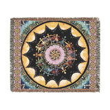 Obsidian Grandmothers Mandala - Woven Blanket