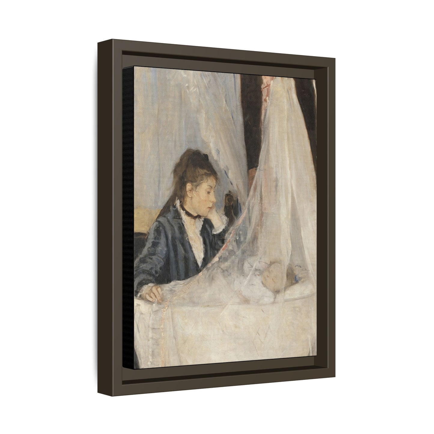 Morisot, Berthe - The Cradle (1872) - Matte Canvas, Framed