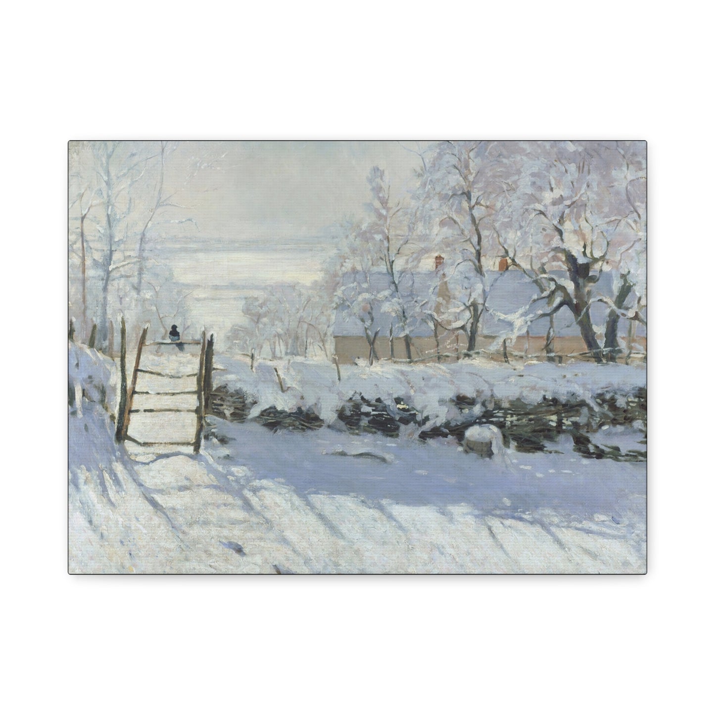 Monet, Claude - The Magpie (1868) - Canvas Block, unframed