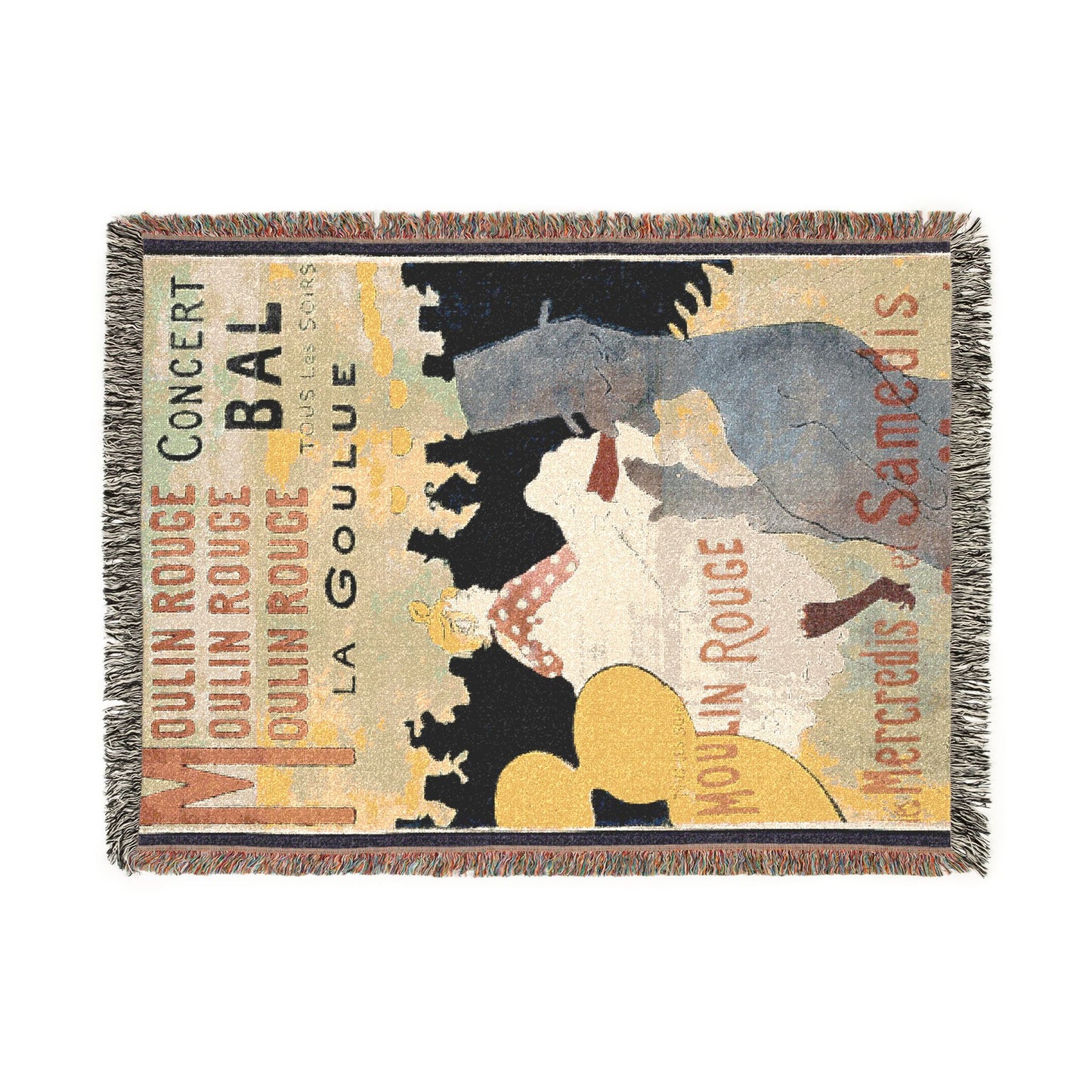 Lautrec, Henri - Moulin Rouge - La Goulue (1891) - Woven Blanket