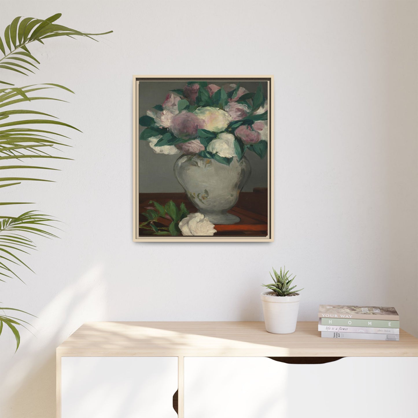 Manet, Édouard - Peonies (1864) - Matte Canvas, Framed