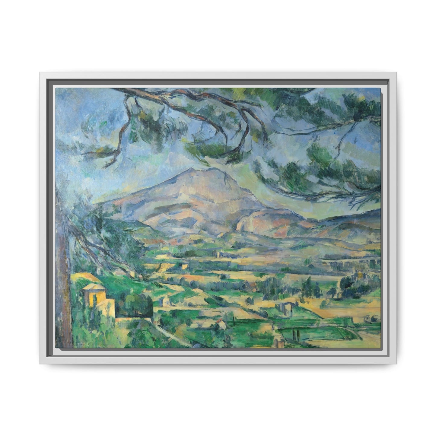 Cézanne, Paul - Mont Sainte-Victoire with Large Pine (1887) - Matte Canvas, Framed