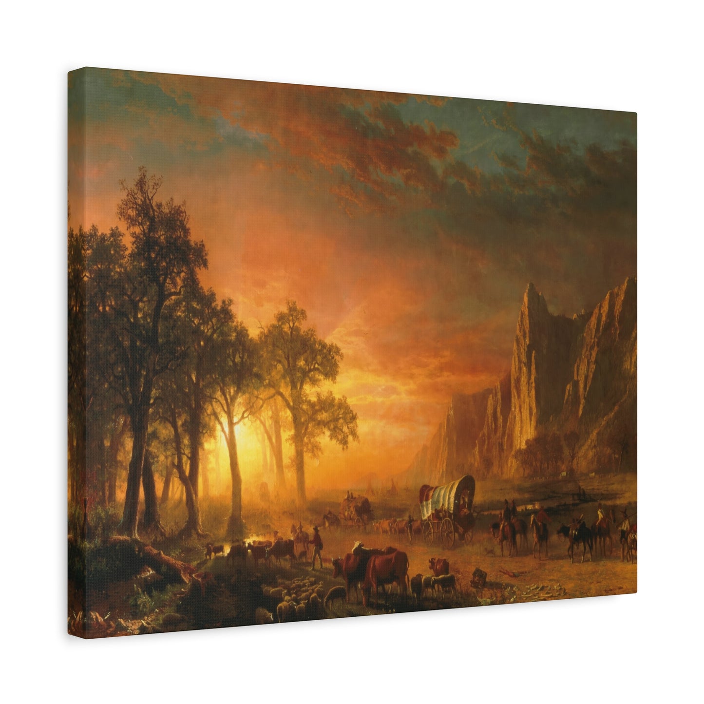 Bierstadt, Albert - Emigrants Crossing the Plains (1867) - Canvas Block, unframed