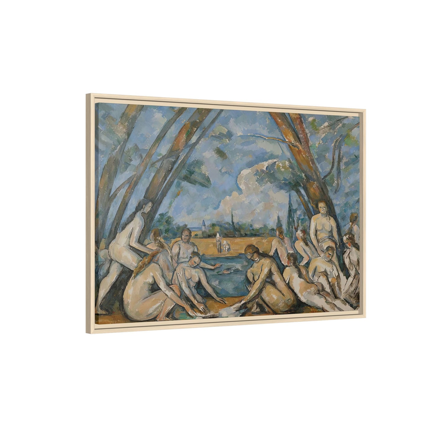Cézanne, Paul - The Large Bathers (1906) - Matte Canvas, Framed