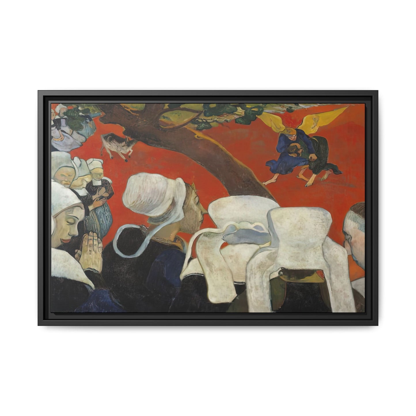 Gauguin, Paul - Vision of the Sermon (Jacob Wrestling with the Angel) (1888) - Matte Canvas, Framed