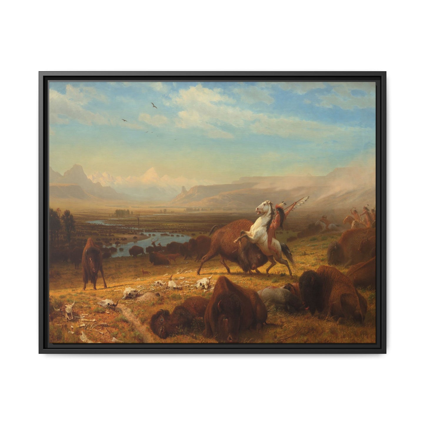 Bierstadt, Albert - The Last of the Buffalo  (1888) - Matte Canvas, Framed