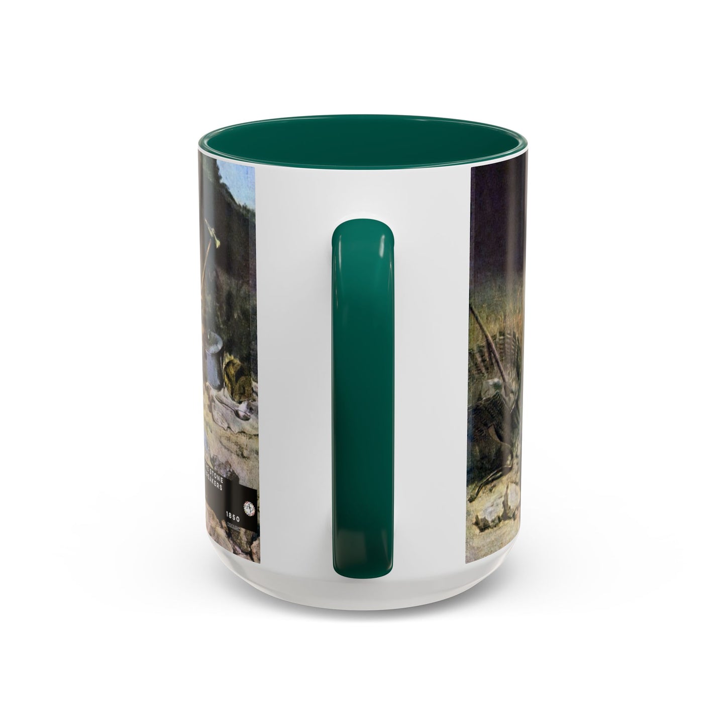 Courbet, Gustave - The Stone Breakers (1850) - Colorful Accent Mugs
