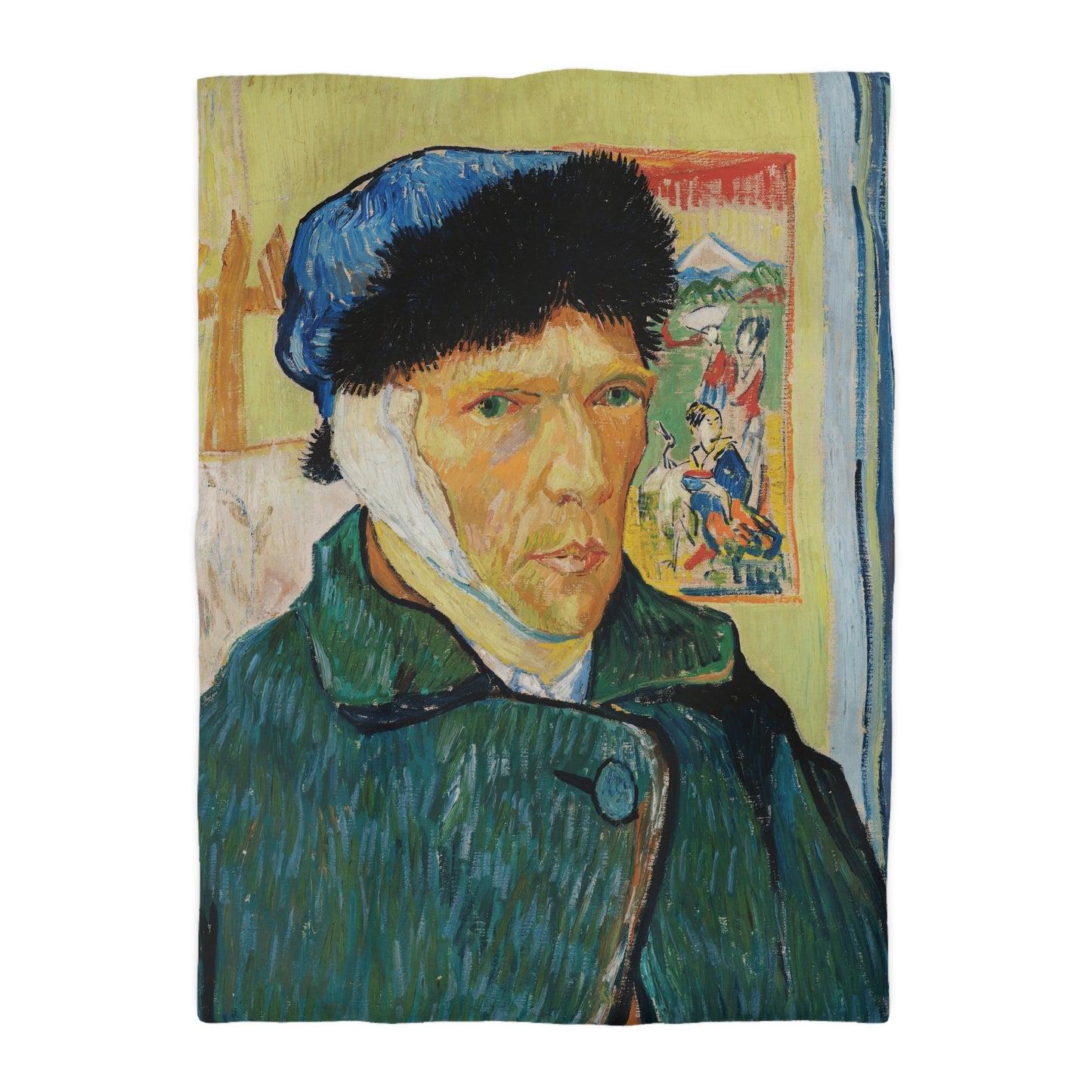 Van Gogh, Vincent - Self Portrait with Bandaged Ear (1889) - Microfiber Duvet Cover