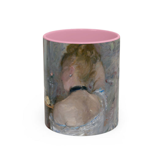 Morisot, Berthe - Woman at Her Toilette (1880) - Colorful Accent Mugs