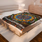 Emerald Arrows Mandala - Velveteen Plush Blanket