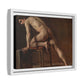 Courbet, Gustave - Study of a Nude Man (1840) - Matte Canvas, Framed