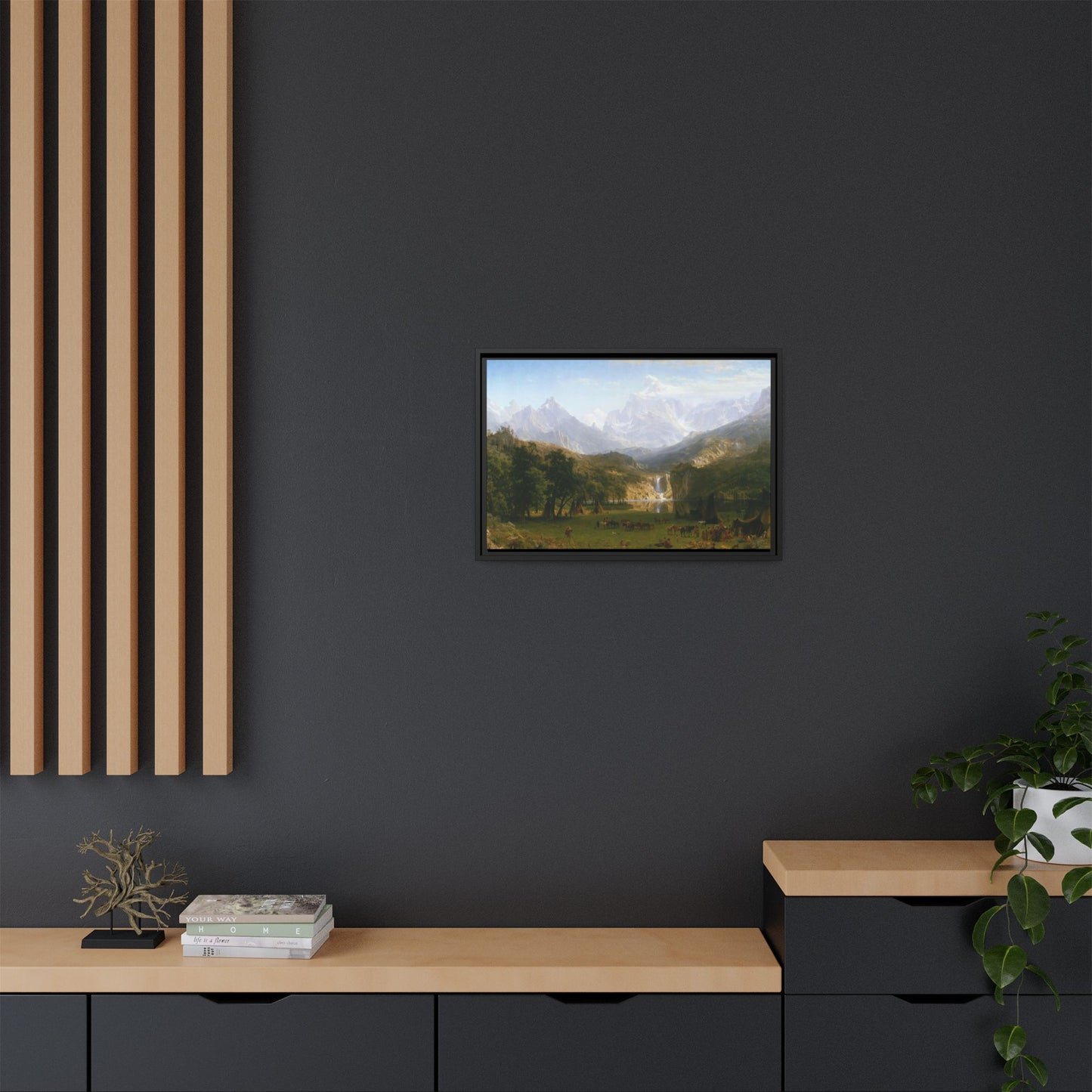 Bierstadt, Albert - The Rocky Mountains, Lander’s Peak (1863) - Matte Canvas, Framed