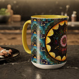 Obsidian Grandmothers Mandala - Colorful Accent Mugs