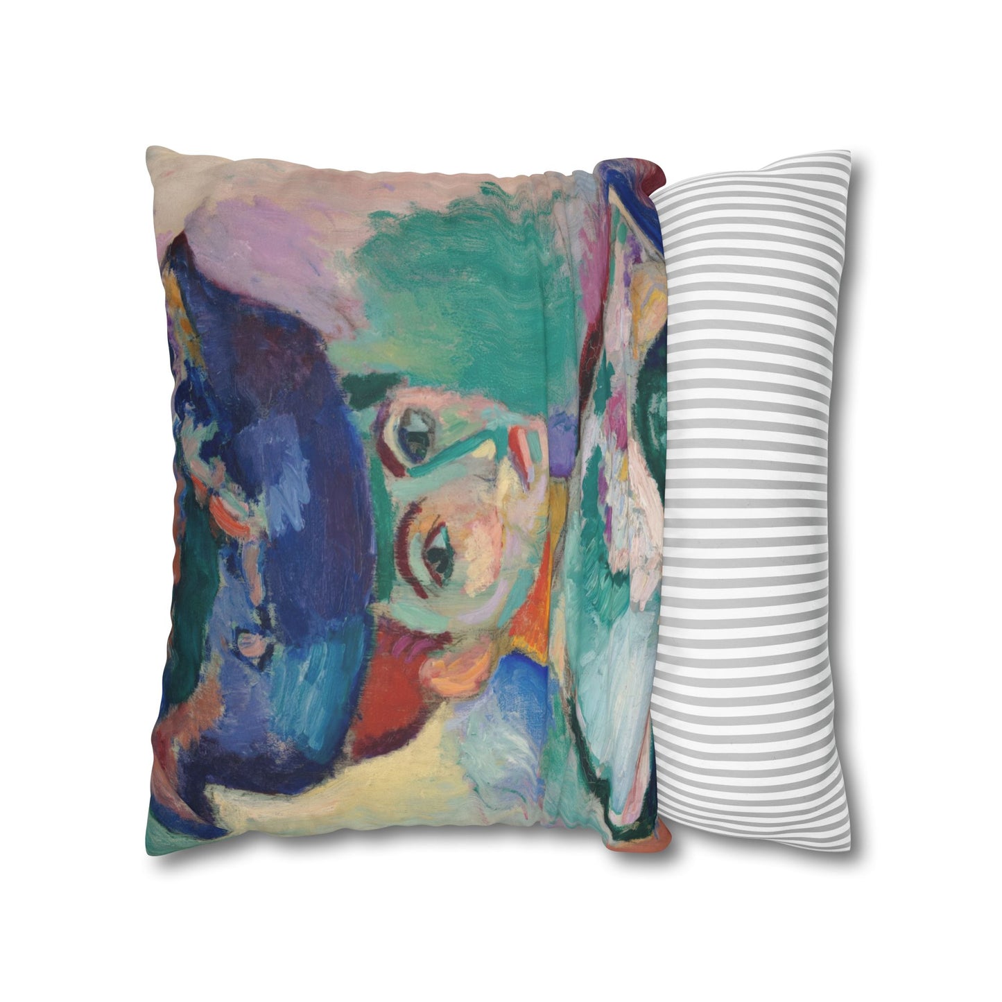 Matisse, Henri - Woman with a Hat (1905) - Suede Square Pillowcase