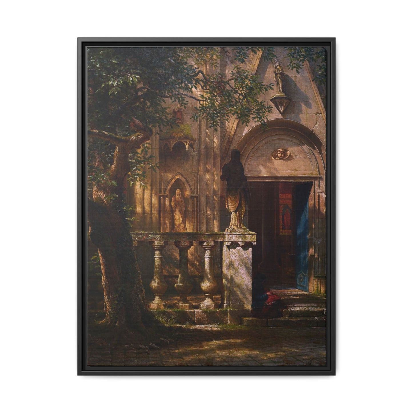 Bierstadt, Albert - Sunlight and Shadow  (1854) - Matte Canvas, Framed