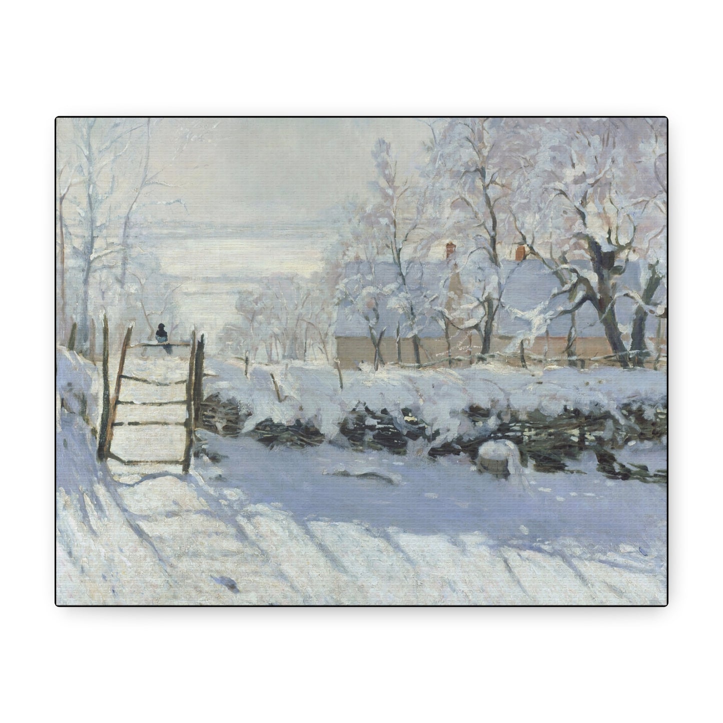 Monet, Claude - The Magpie (1868) - Canvas Block, unframed