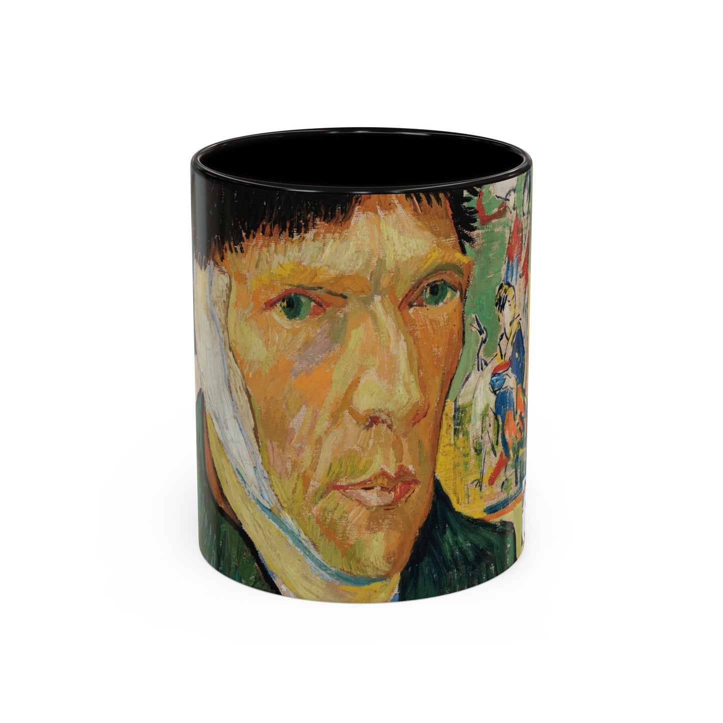 Van Gogh, Vincent - Self Portrait with Bandaged Ear (1889) - Colorful Accent Mugs