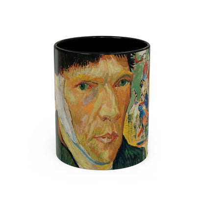 Van Gogh, Vincent - Self Portrait with Bandaged Ear (1889) - Colorful Accent Mugs