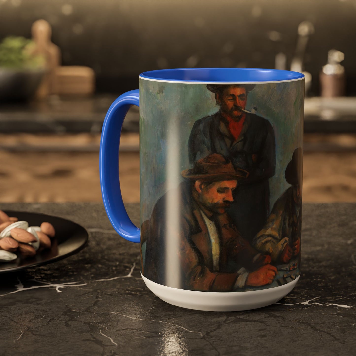 Cézanne, Paul - The Card Players (1892) - Colorful Accent Mugs