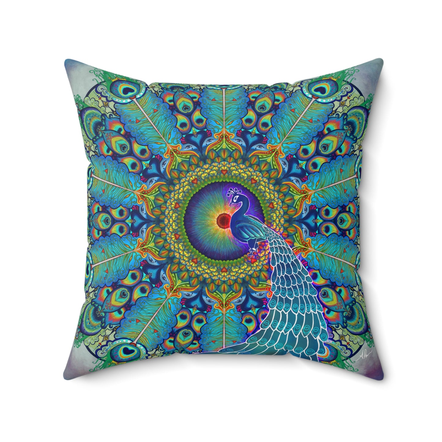 Pacio, Adam - Melek Taus Mandala - Suede Square Pillow