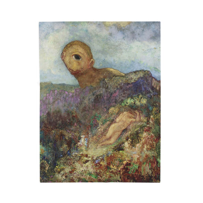Redon, Odilon - The Cyclops (1914) - Velveteen Plush Blanket