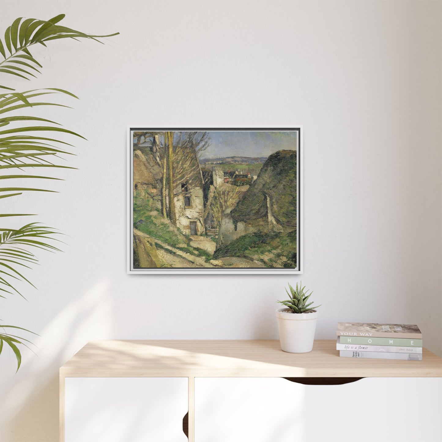 Cézanne, Paul - The House of the Hanged Man, Auvers-sur-Oise (1874) - Matte Canvas, Framed