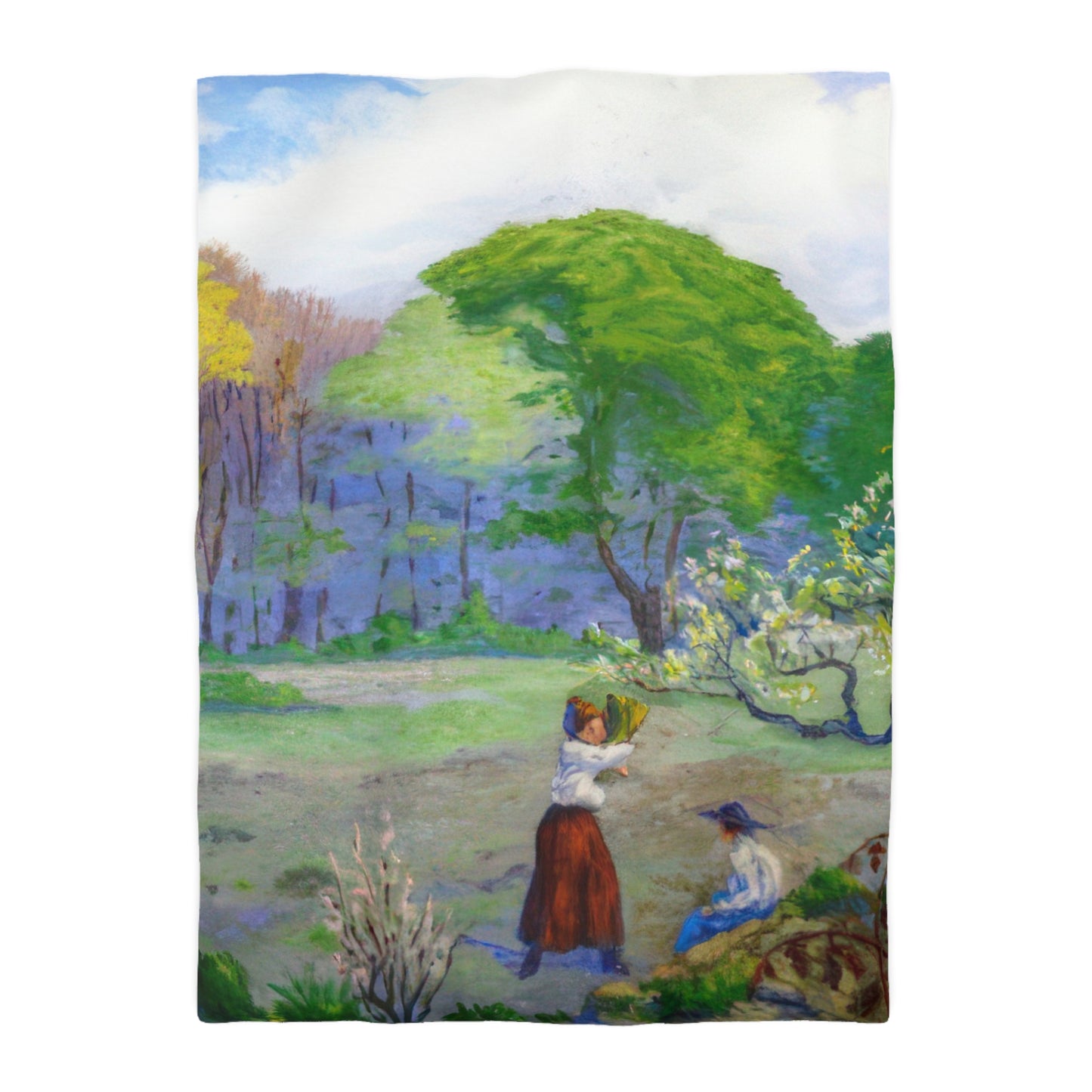 Ranson, Paul - Picking Flowers (1890) - Microfiber Duvet Cover
