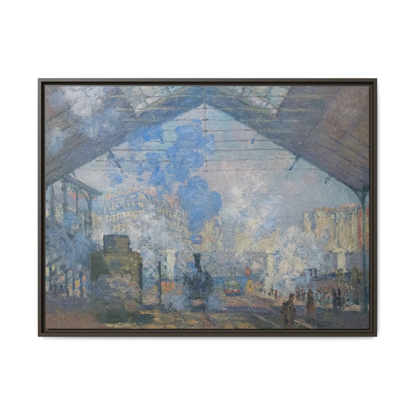 Monet, Claude - Le Gare Saint-Lazare (1877) - Matte Canvas, Framed