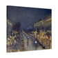 Pissarro, Camille - The Boulevard Montmartre At Night (1897) - Canvas Block, unframed