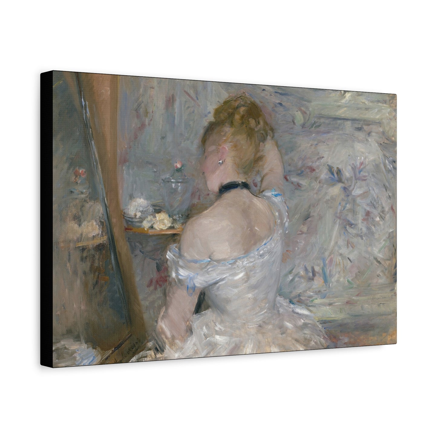 Morisot, Berthe - Woman at Her Toilette (1880) - Canvas Block, unframed