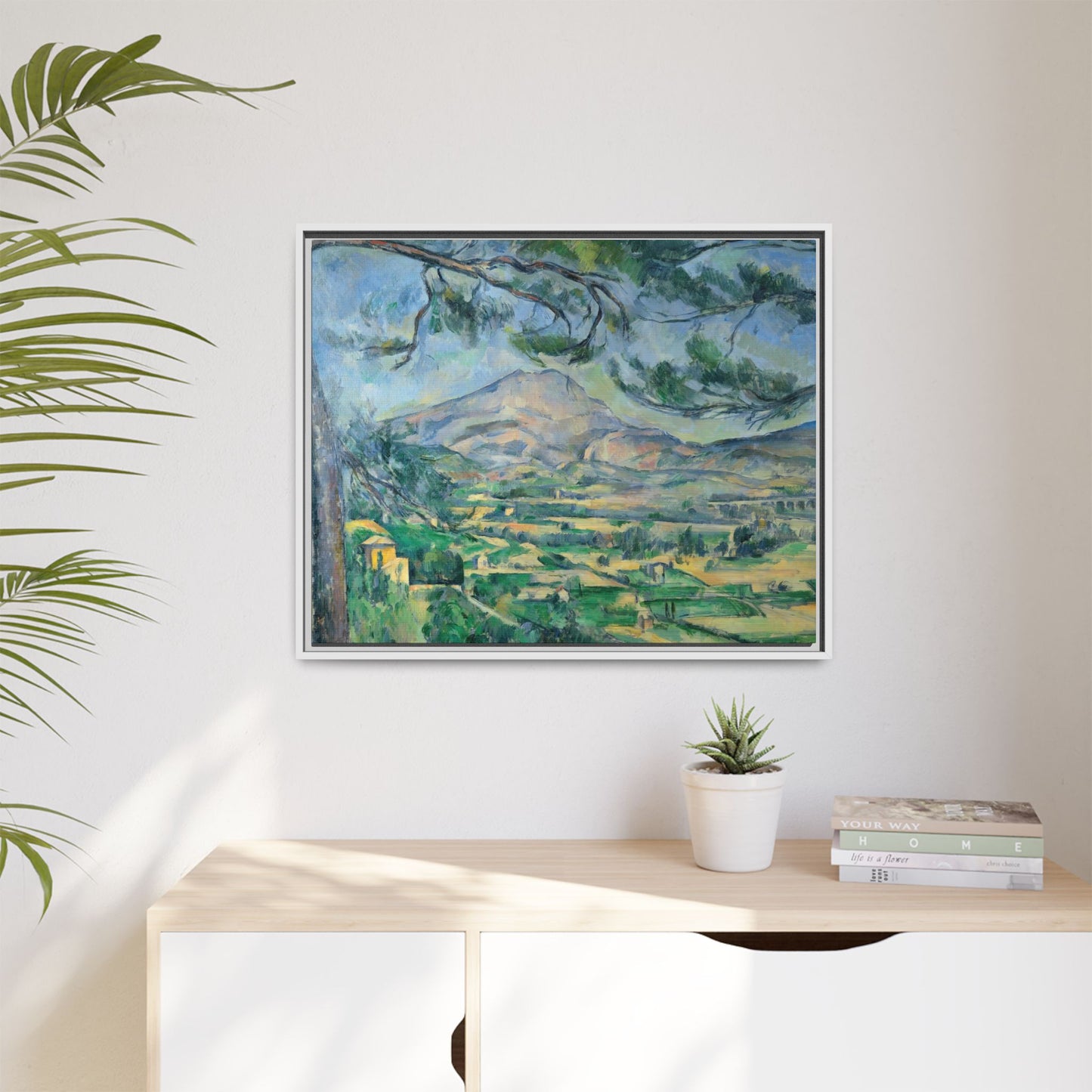 Cézanne, Paul - Mont Sainte-Victoire with Large Pine (1887) - Matte Canvas, Framed