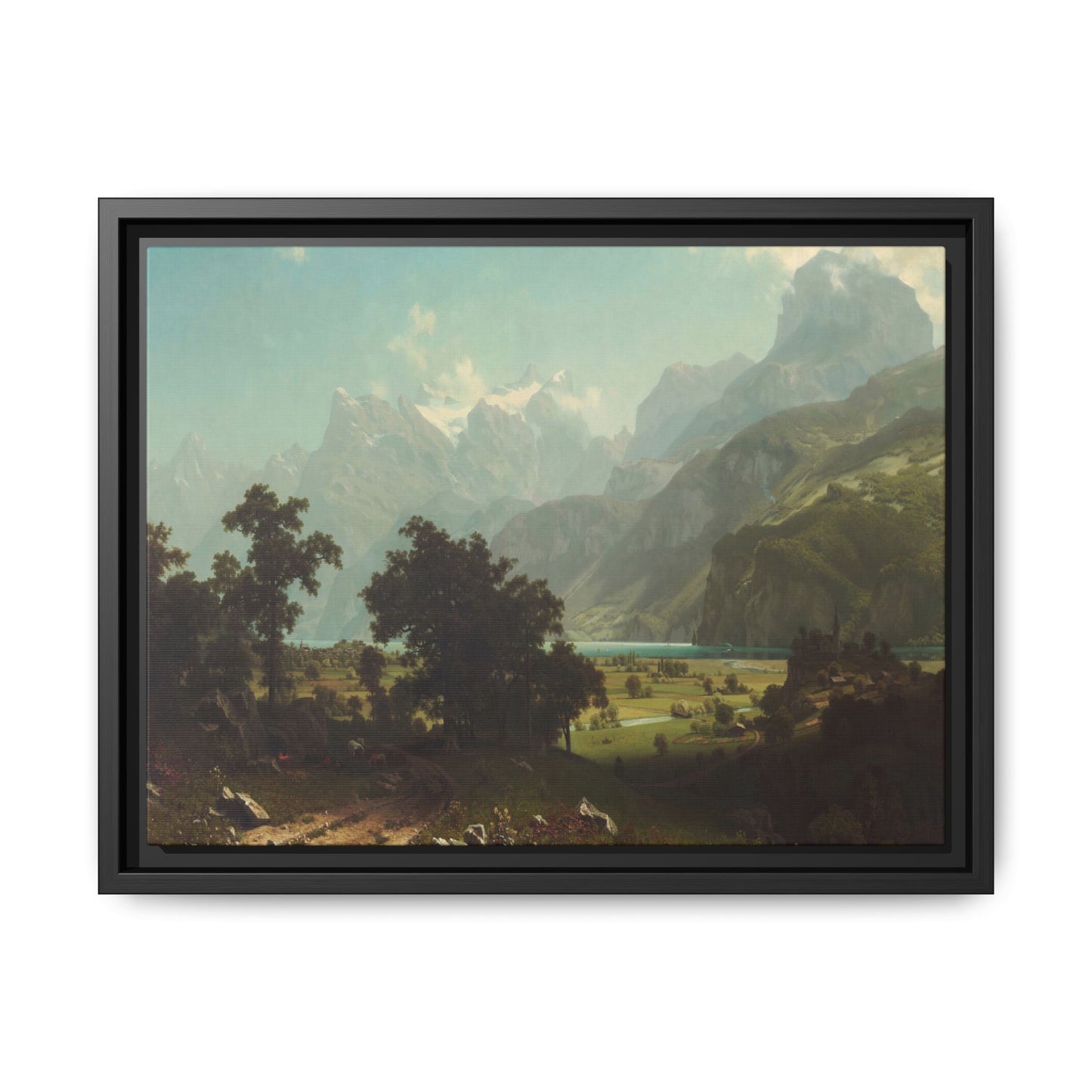 Bierstadt, Albert - Lake Lucerne (1858) - Matte Canvas, Framed